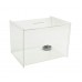 FixtureDisplays® 1PK Acrylic Collection Box,Clear Ghost Acrylic Donation Fundraising 7x5.5